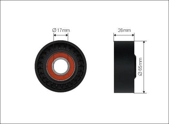 Caffaro 500184 - Umlenk / Führungsrolle, Keilrippenriemen alexcarstop-ersatzteile.com