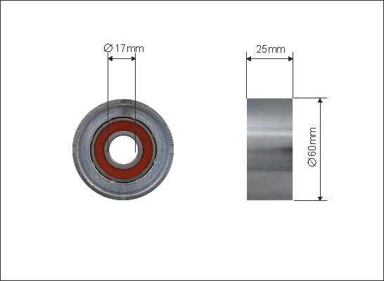 Caffaro 500172 - Umlenk / Führungsrolle, Keilrippenriemen alexcarstop-ersatzteile.com