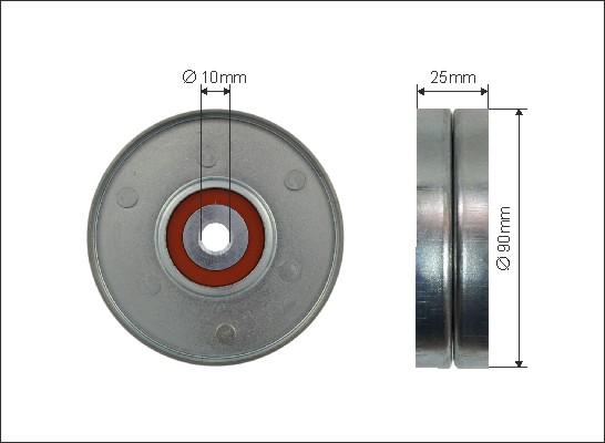 Caffaro 500392 - Umlenk / Führungsrolle, Keilrippenriemen alexcarstop-ersatzteile.com