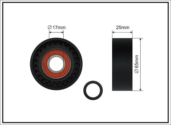 Caffaro 500706 - Umlenk / Führungsrolle, Keilrippenriemen alexcarstop-ersatzteile.com