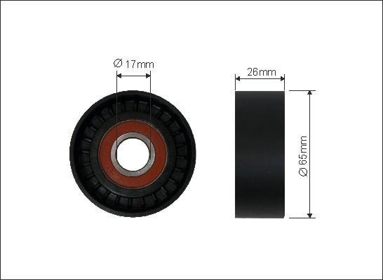 Caffaro 05-90 - Umlenk / Führungsrolle, Keilrippenriemen alexcarstop-ersatzteile.com