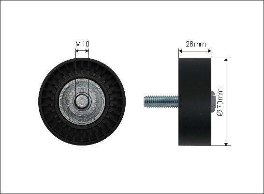 Caffaro 01-11 - Umlenk / Führungsrolle, Keilrippenriemen alexcarstop-ersatzteile.com