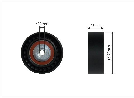 Caffaro 196-39 - Umlenk / Führungsrolle, Keilrippenriemen alexcarstop-ersatzteile.com