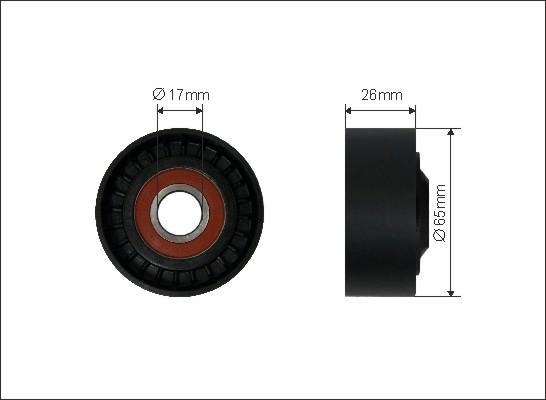 Caffaro 191-00 - Umlenk / Führungsrolle, Keilrippenriemen alexcarstop-ersatzteile.com