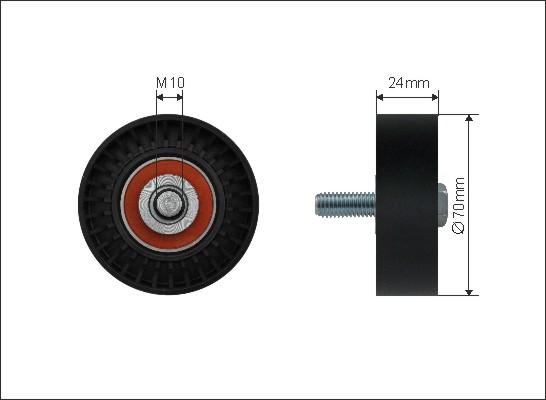 Caffaro 144-11 - Umlenk / Führungsrolle, Keilrippenriemen alexcarstop-ersatzteile.com