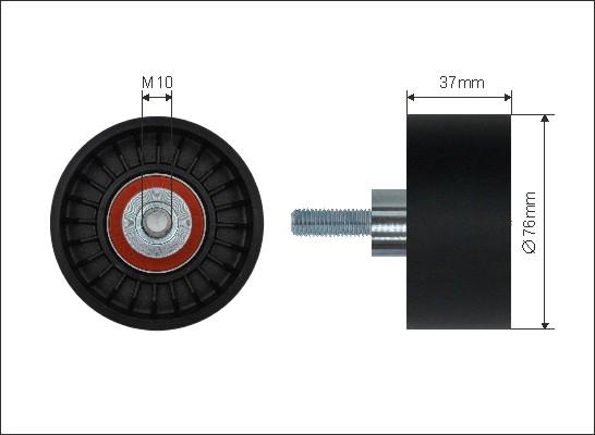 Caffaro 148-86 - Umlenk / Führungsrolle, Keilrippenriemen alexcarstop-ersatzteile.com