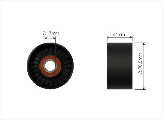 Caffaro 147-99 - Umlenk / Führungsrolle, Keilrippenriemen alexcarstop-ersatzteile.com