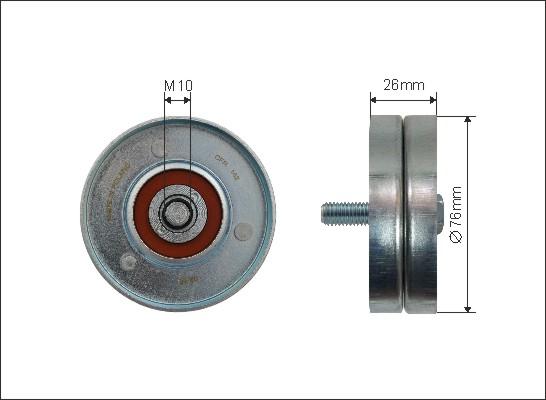 Caffaro 165-36 - Umlenk / Führungsrolle, Keilrippenriemen alexcarstop-ersatzteile.com