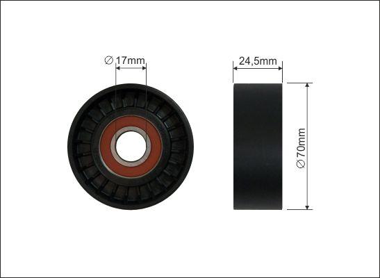 Caffaro 16-90 - Umlenk / Führungsrolle, Keilrippenriemen alexcarstop-ersatzteile.com