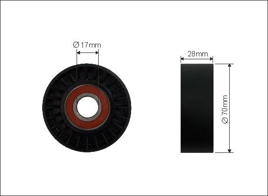 Caffaro 11-90 - Umlenk / Führungsrolle, Keilrippenriemen alexcarstop-ersatzteile.com