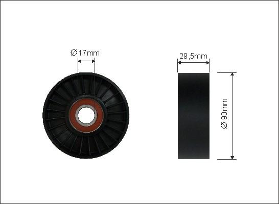 Caffaro 110-00 - Umlenk / Führungsrolle, Keilrippenriemen alexcarstop-ersatzteile.com