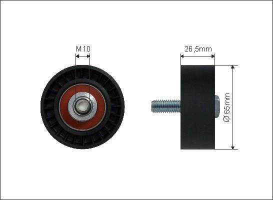 Caffaro 13-11 - Umlenk / Führungsrolle, Keilrippenriemen alexcarstop-ersatzteile.com