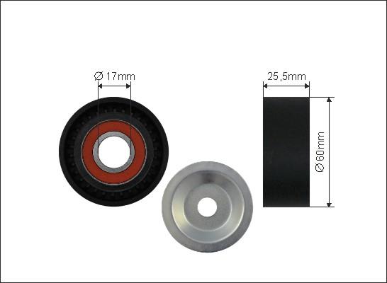 Caffaro 133-00 - Umlenk / Führungsrolle, Keilrippenriemen alexcarstop-ersatzteile.com