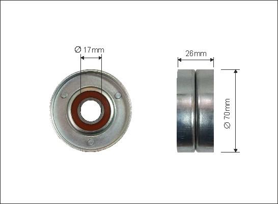 Caffaro 60-00 - Umlenk / Führungsrolle, Keilrippenriemen alexcarstop-ersatzteile.com