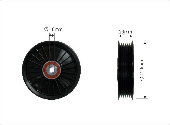 Caffaro 89-26 - Umlenk / Führungsrolle, Keilrippenriemen alexcarstop-ersatzteile.com