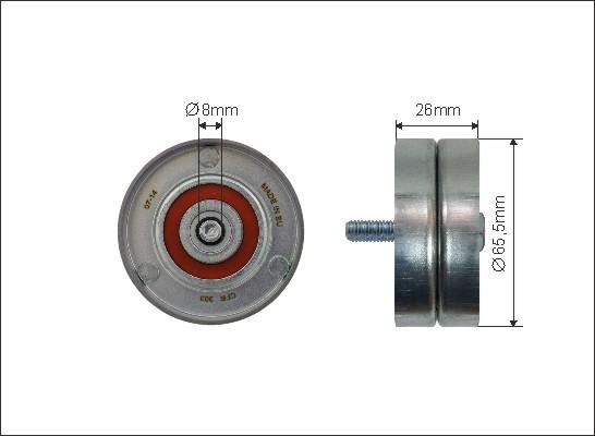 Caffaro 394-58 - Umlenk / Führungsrolle, Keilrippenriemen alexcarstop-ersatzteile.com