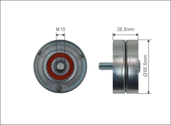 Caffaro 392-11 - Umlenk / Führungsrolle, Keilrippenriemen alexcarstop-ersatzteile.com