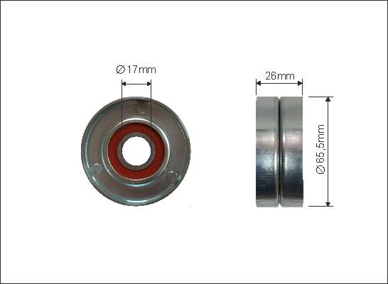 Caffaro 303-00 - Umlenk / Führungsrolle, Keilrippenriemen alexcarstop-ersatzteile.com