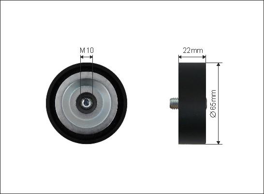 Caffaro 312-00 - Umlenk / Führungsrolle, Keilrippenriemen alexcarstop-ersatzteile.com