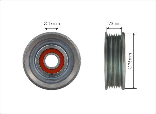 Caffaro 381-00 - Umlenk / Führungsrolle, Keilrippenriemen alexcarstop-ersatzteile.com