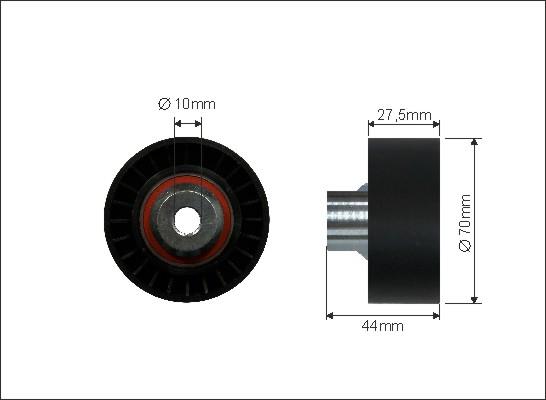 Caffaro 325-119 - Umlenk / Führungsrolle, Keilrippenriemen alexcarstop-ersatzteile.com