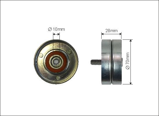 Caffaro 375-99 - Umlenk / Führungsrolle, Keilrippenriemen alexcarstop-ersatzteile.com