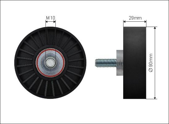 Caffaro 29-10 - Umlenk / Führungsrolle, Keilrippenriemen alexcarstop-ersatzteile.com