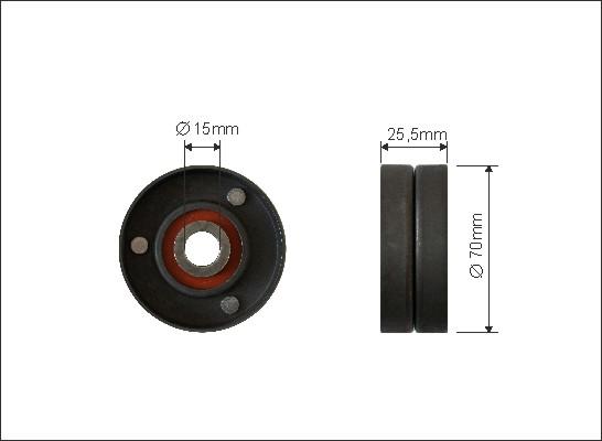 Caffaro 254-00 - Umlenk / Führungsrolle, Keilrippenriemen alexcarstop-ersatzteile.com