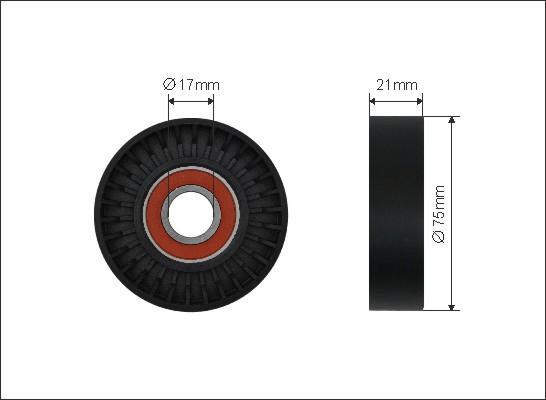 Caffaro 269-00 - Umlenk / Führungsrolle, Keilrippenriemen alexcarstop-ersatzteile.com