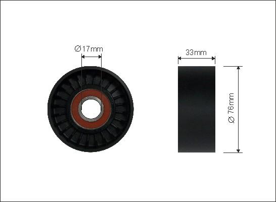 Caffaro 209-00 - Umlenk / Führungsrolle, Keilrippenriemen alexcarstop-ersatzteile.com