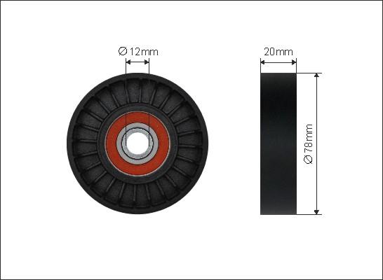 Caffaro 208-92 - Umlenk / Führungsrolle, Keilrippenriemen alexcarstop-ersatzteile.com