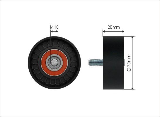 Caffaro 211-00 - Umlenk / Führungsrolle, Keilrippenriemen alexcarstop-ersatzteile.com