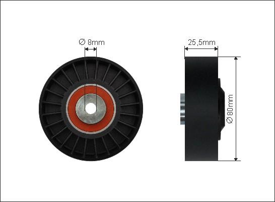 Caffaro 21-18 - Umlenk / Führungsrolle, Keilrippenriemen alexcarstop-ersatzteile.com