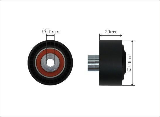 Caffaro 297-30 - Umlenk / Führungsrolle, Keilrippenriemen alexcarstop-ersatzteile.com