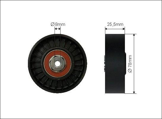 Caffaro 22-41 - Umlenk / Führungsrolle, Keilrippenriemen alexcarstop-ersatzteile.com