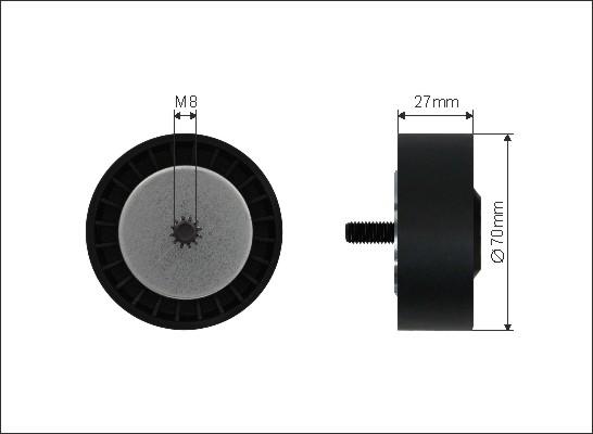 Caffaro 226-99 - Umlenk / Führungsrolle, Keilrippenriemen alexcarstop-ersatzteile.com