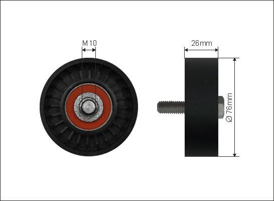 Caffaro 22-36 - Umlenk / Führungsrolle, Keilrippenriemen alexcarstop-ersatzteile.com