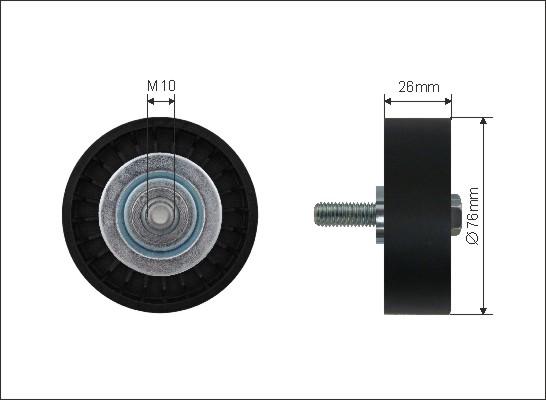 Caffaro 22-37 - Umlenk / Führungsrolle, Keilrippenriemen alexcarstop-ersatzteile.com