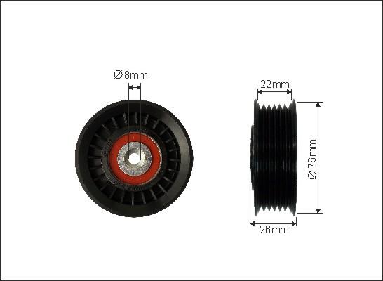 Caffaro 276-22 - Umlenk / Führungsrolle, Keilrippenriemen alexcarstop-ersatzteile.com