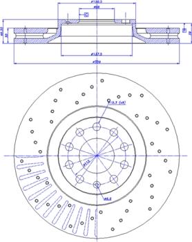 Bradi 09.A813.10 - Bremsscheibe alexcarstop-ersatzteile.com