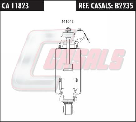 Casals B2235 - Dämpfer, Fahrerhauslagerung alexcarstop-ersatzteile.com