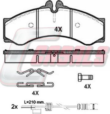 Casals BKM1043 - Bremsbelagsatz, Scheibenbremse alexcarstop-ersatzteile.com