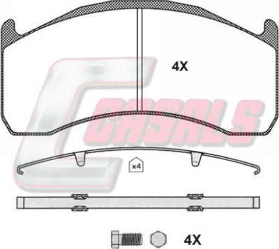 Casals BKM1387 - Bremsbelagsatz, Scheibenbremse alexcarstop-ersatzteile.com