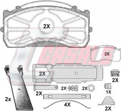 Casals BKM1277 - Bremsbelagsatz, Scheibenbremse alexcarstop-ersatzteile.com