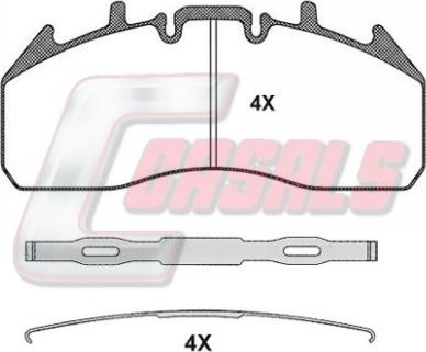 Casals BKM174 - Bremsbelagsatz, Scheibenbremse alexcarstop-ersatzteile.com