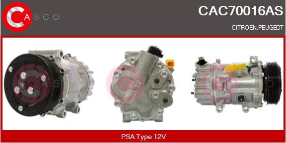 Casco CAC70016AS - Kompressor, Klimaanlage alexcarstop-ersatzteile.com