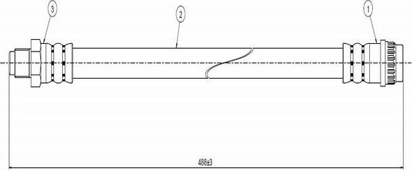 CAVO C800 667A - Bremsschlauch alexcarstop-ersatzteile.com