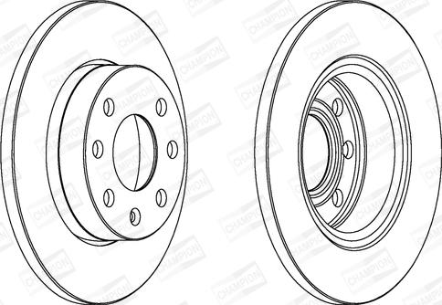 Champion 561158CH - Bremsscheibe alexcarstop-ersatzteile.com