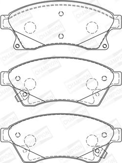 Champion 573332CH - Bremsbelagsatz, Scheibenbremse alexcarstop-ersatzteile.com