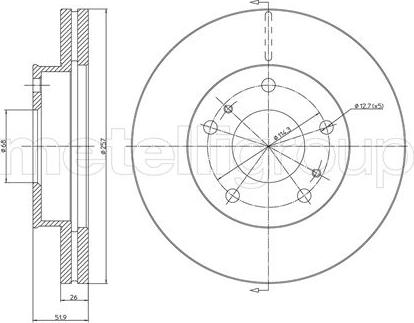 Cifam 800-449 - Bremsscheibe alexcarstop-ersatzteile.com